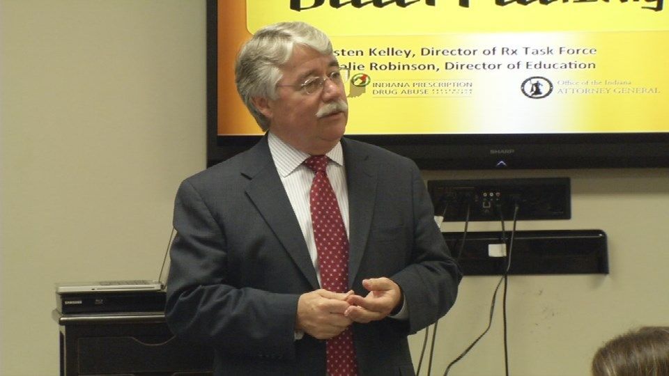Ind. Attorney General talks to Scott Co. leaders about prescription drug abuse
